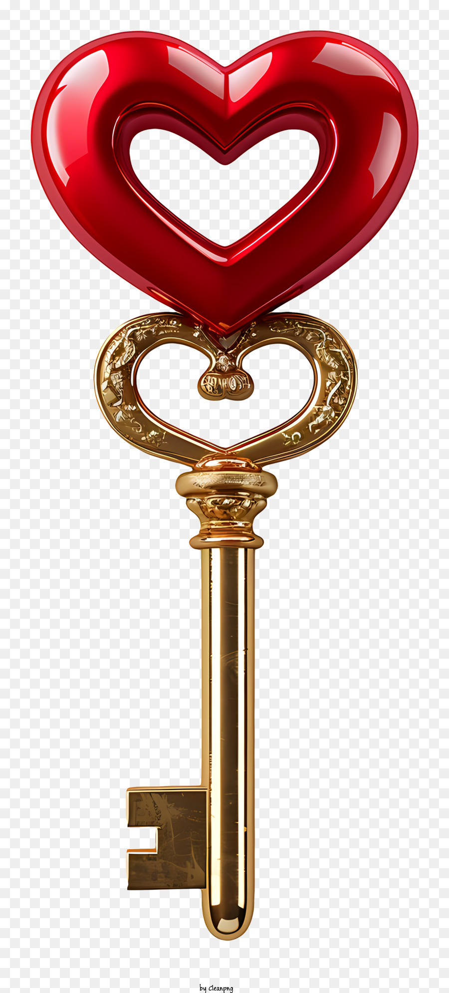 Llave De San Valentín Golden Key Llave En Forma De Corazón imagen png