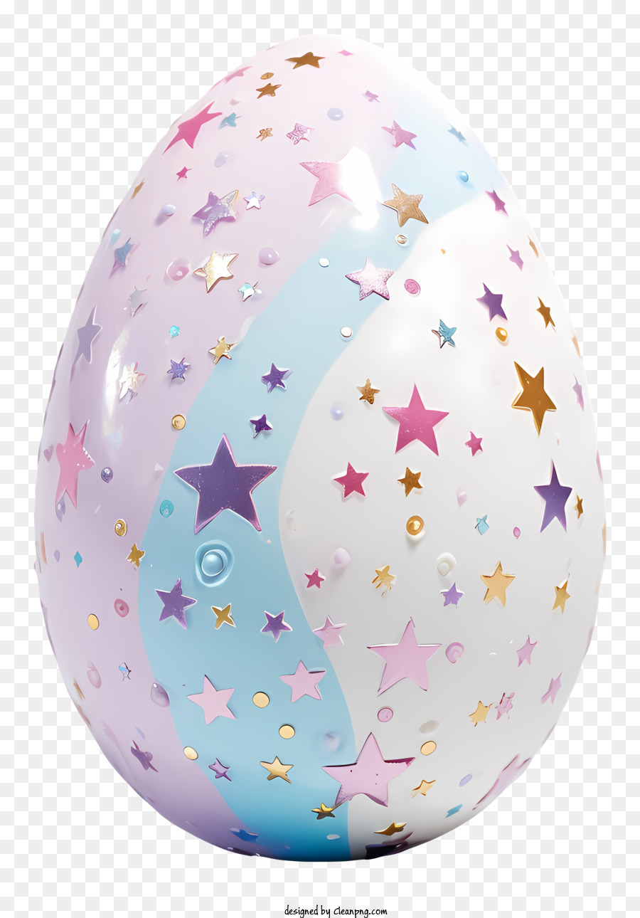 Huevo De Pascua Clara De Huevo Estrellas Multicolores Imagen Png