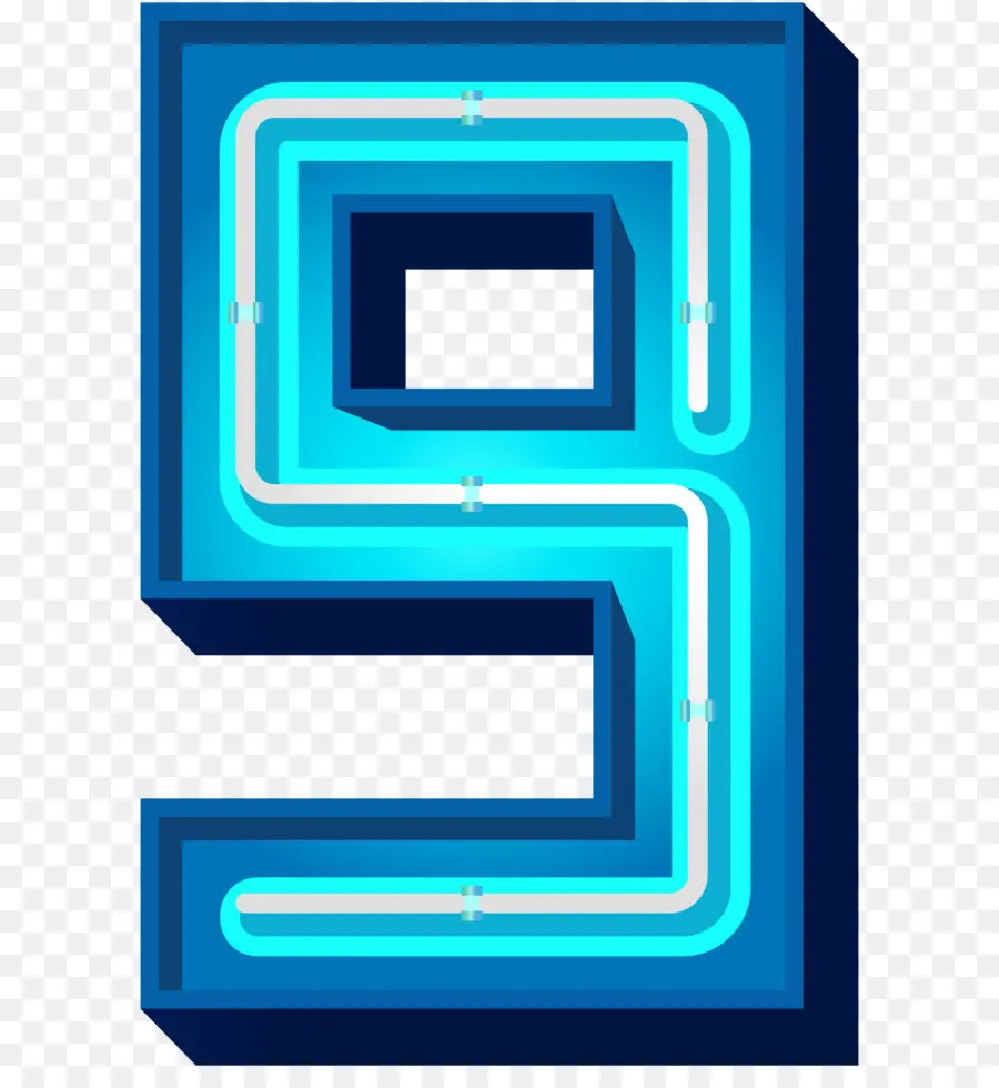 Numero 6，Azul PNG