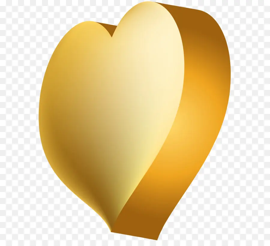 Corazón，Dorado PNG