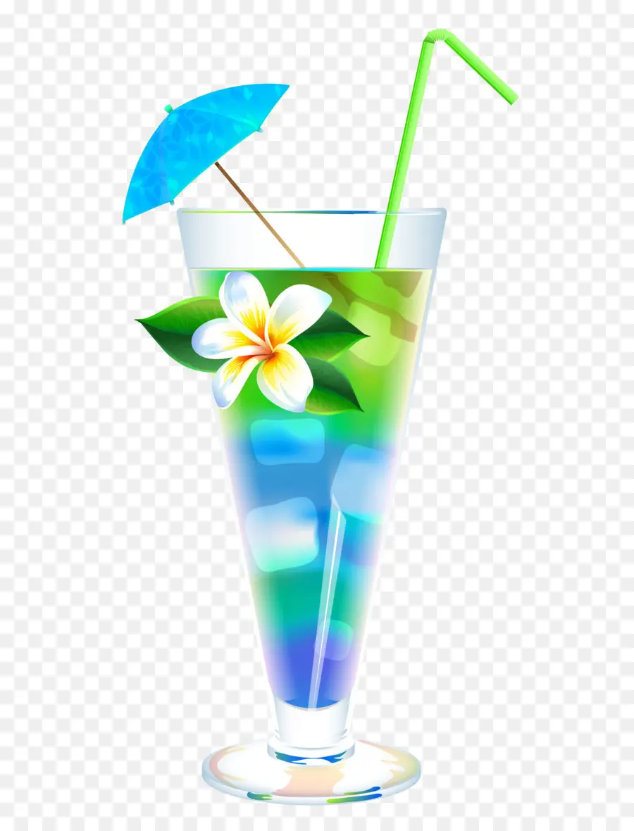 Cóctel Colorido Con Flor，Cóctel PNG