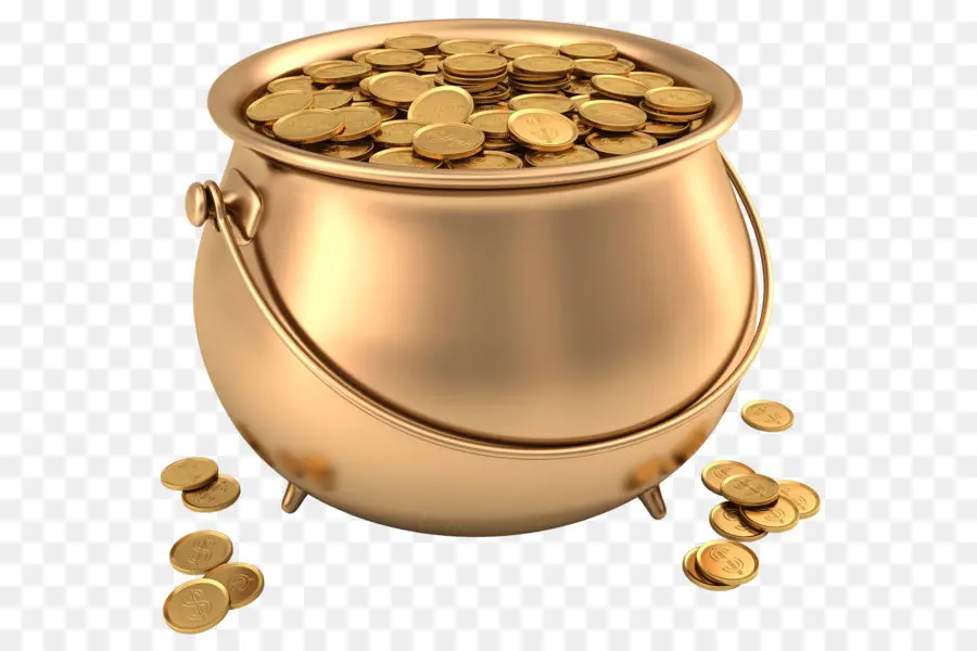 Olla De Monedas De Oro，Día De San Patricio PNG