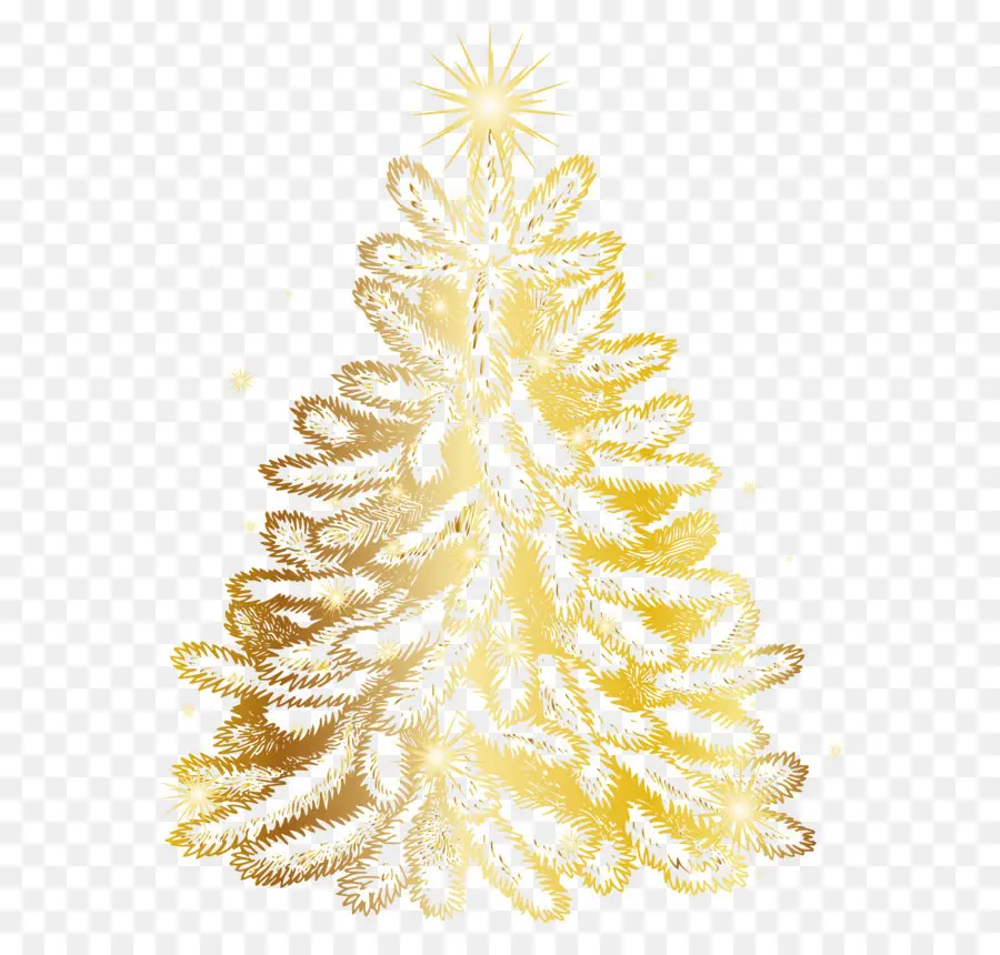 Árbol De Navidad，Oro PNG