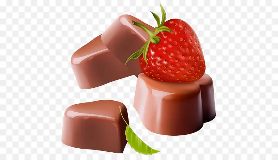 Chocolates Y Fresa，Dulces PNG