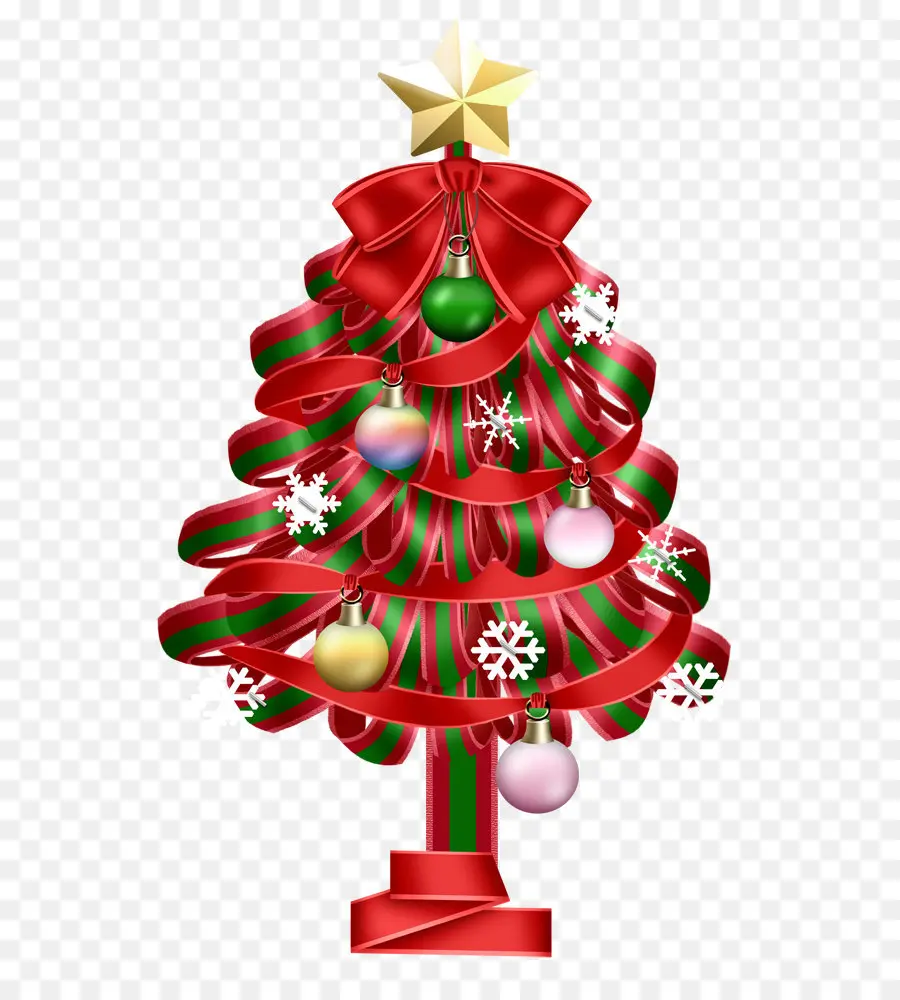 Árbol De Navidad Dorado，Decoraciones PNG