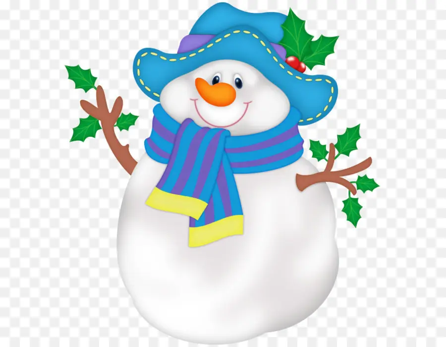 Muñeco De Nieve Con Sombrero Azul，Sombrero PNG