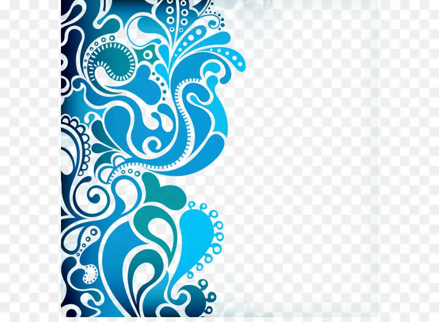 Patrón Floral Azul，Floral PNG