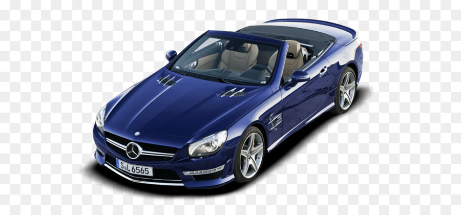 Coche Descapotable Azul，Mercedes PNG