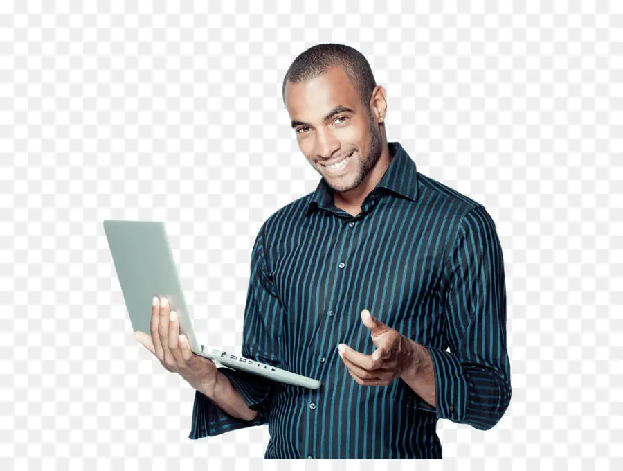 Hombre Con Computador Portatil，Computadora PNG