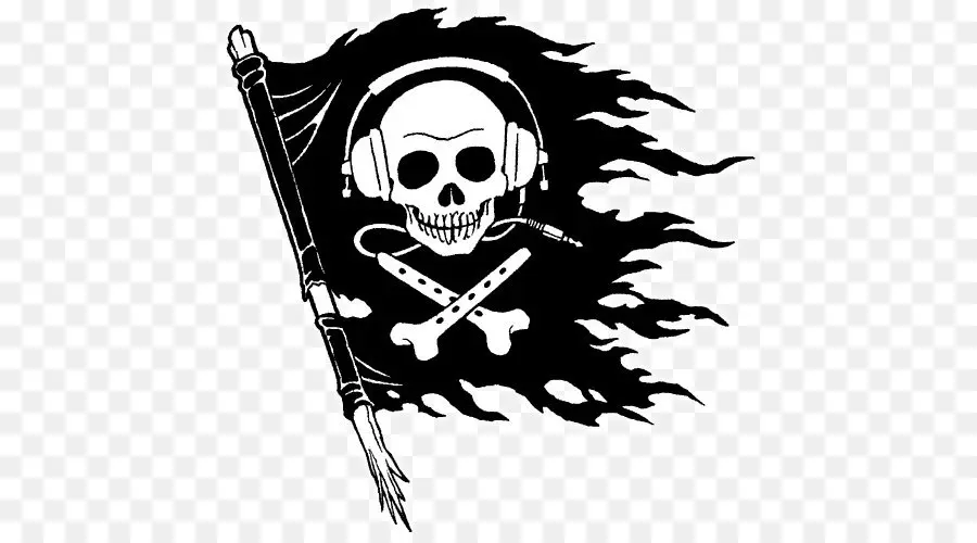 Bandera Pirata，Cráneo PNG