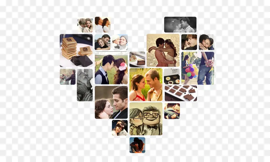 Collage De Corazon，Fotos PNG