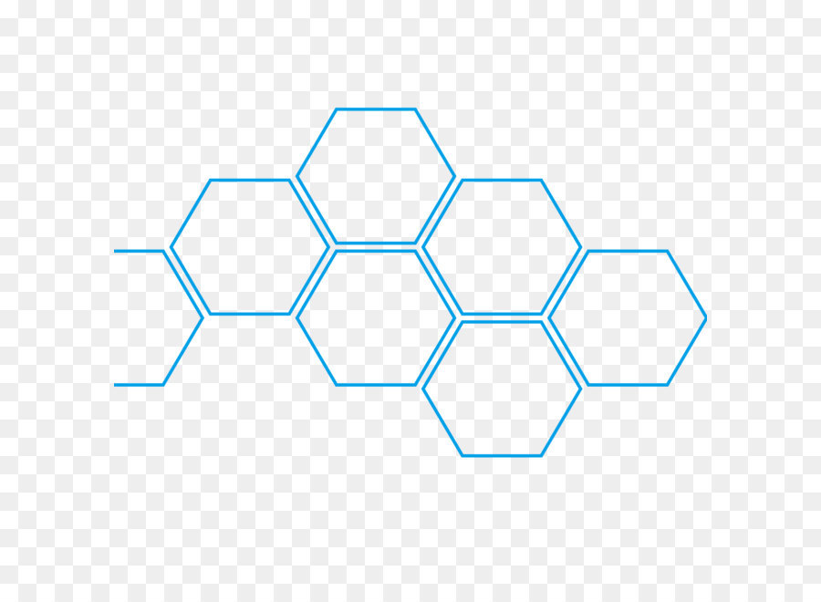 Hexágonos，Azul PNG