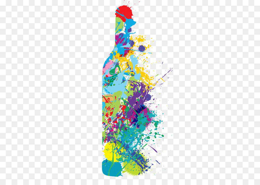 Botella Colorida，Pintar PNG