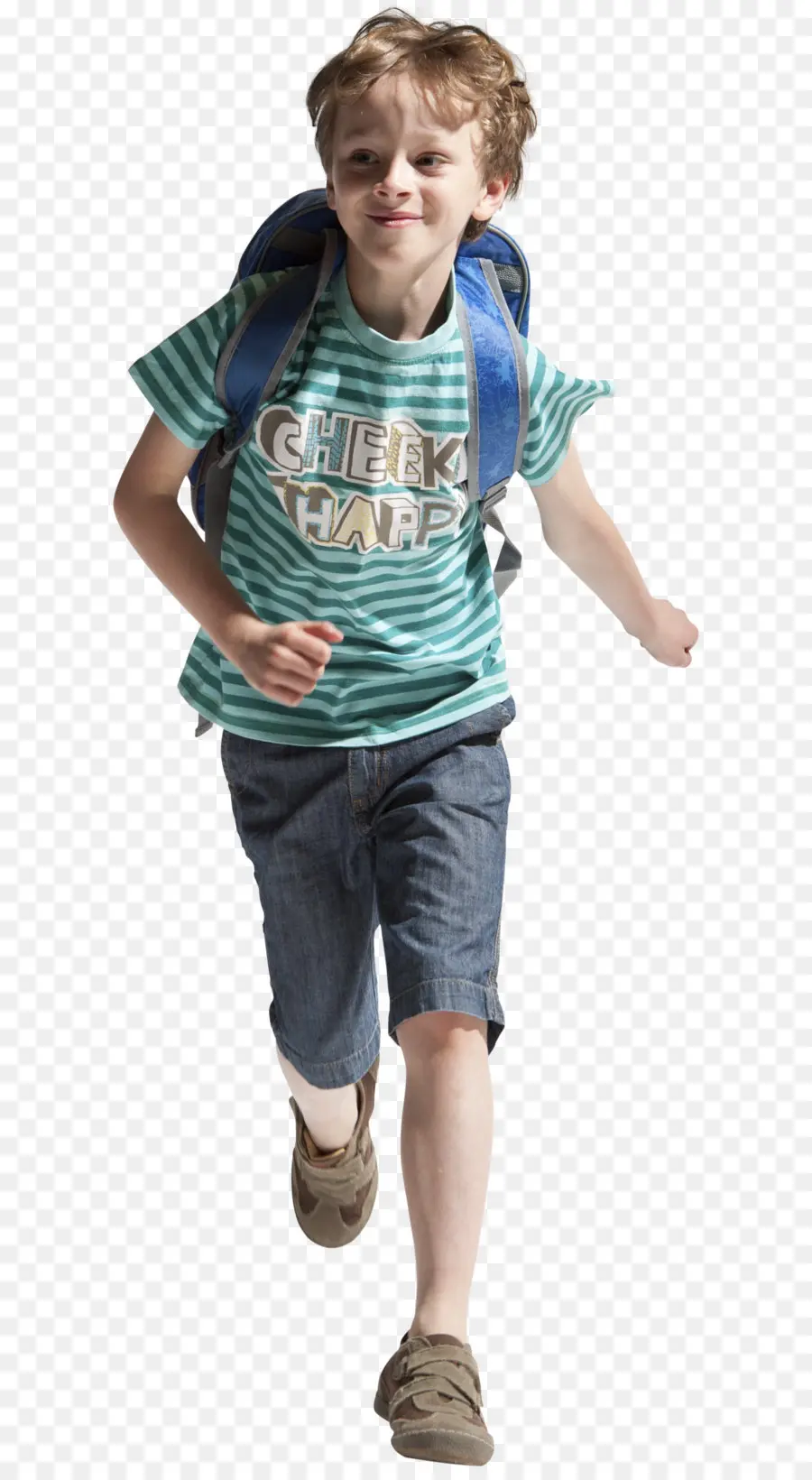 Chico Corriendo，Mochila PNG