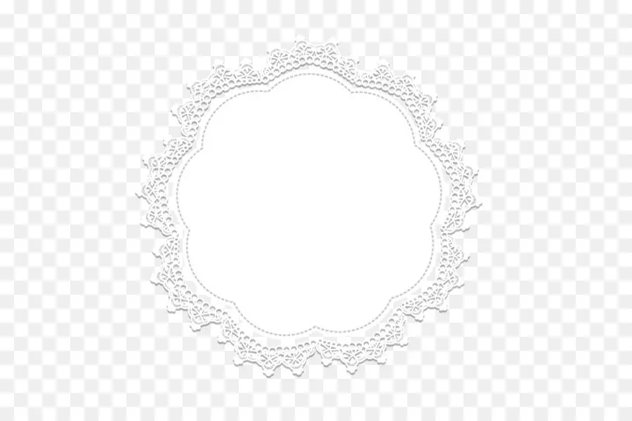 Marco De Encaje Blanco，Decorativo PNG