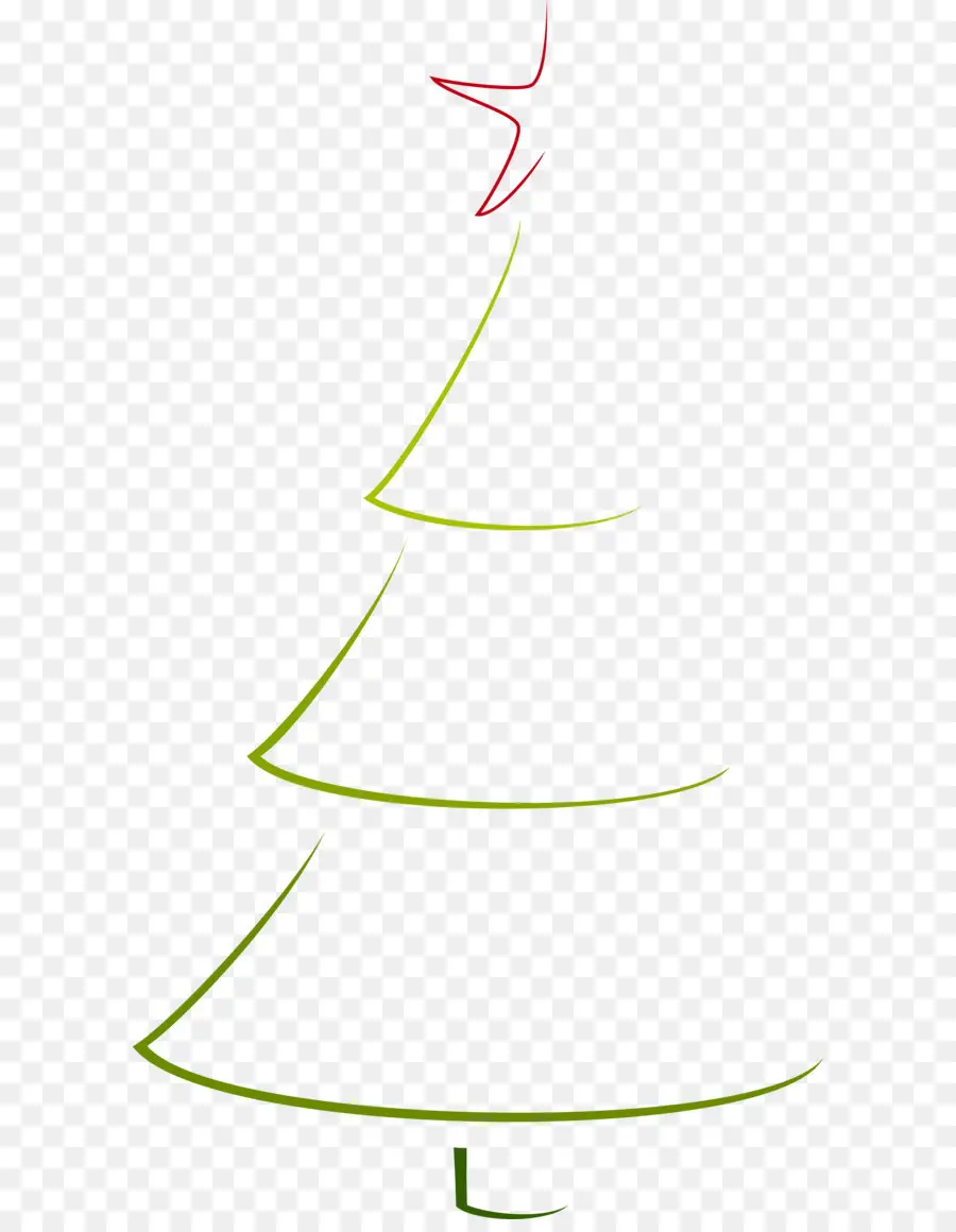 Árbol De Navidad Minimalista，Arte Lineal PNG