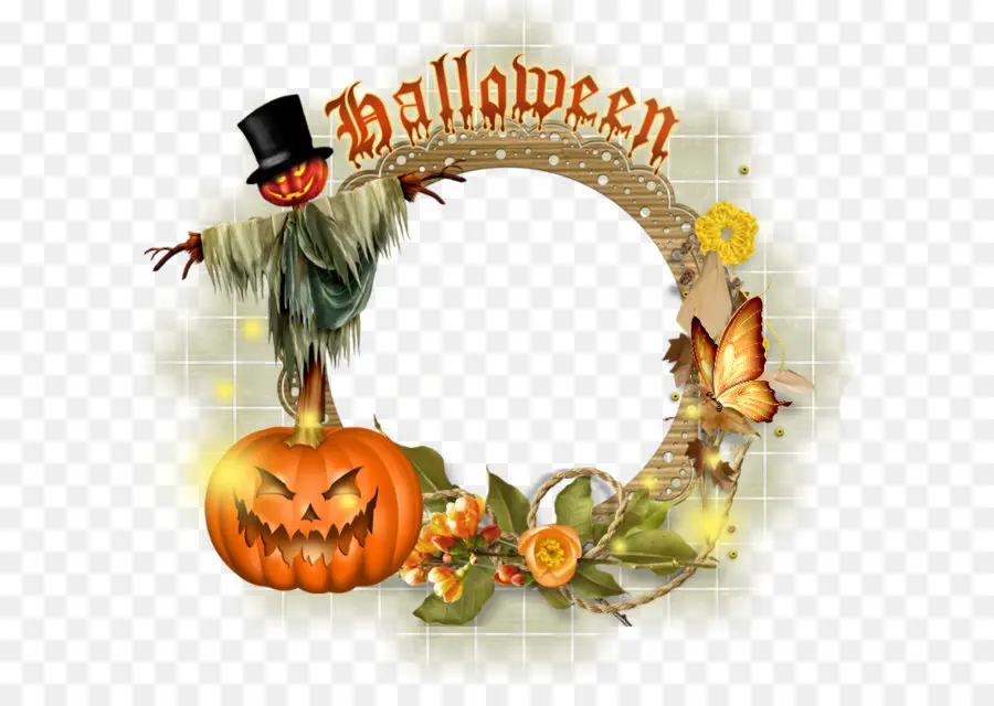 Corona De Halloween，Calabaza PNG