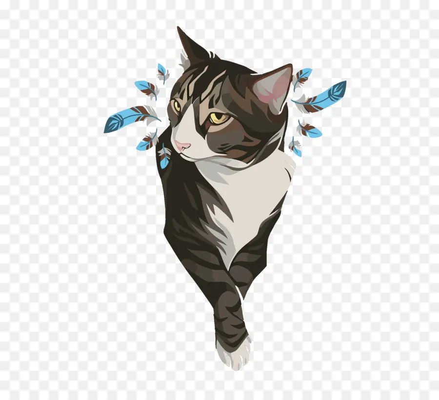 Gato Con Plumas，Mascota PNG