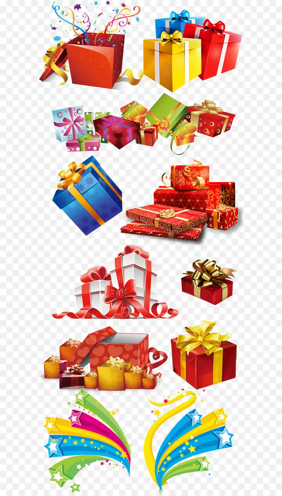 Cajas De Regalo Coloridas，Presenta PNG