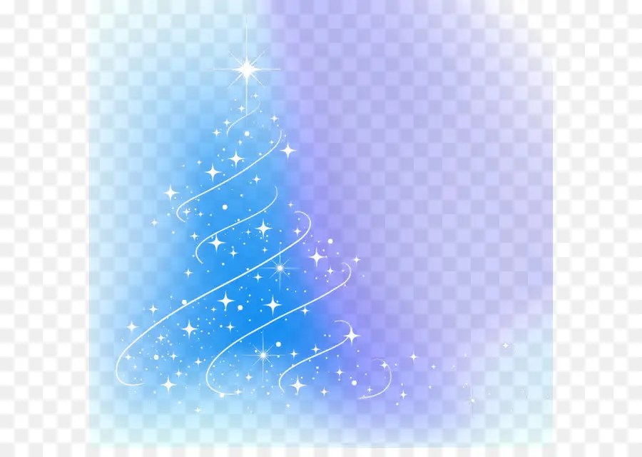 Árbol De Navidad Brillante，Estrella PNG