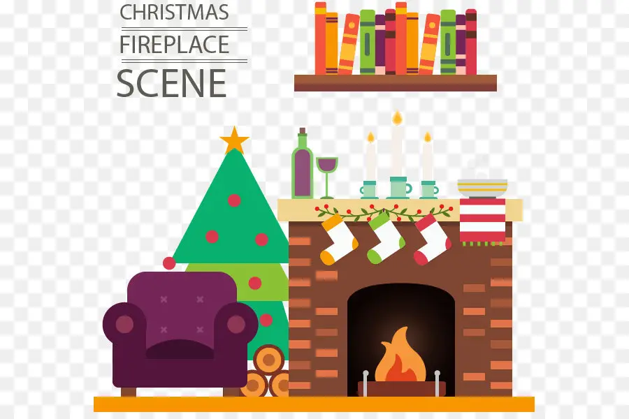 La Navidad，Chimenea PNG