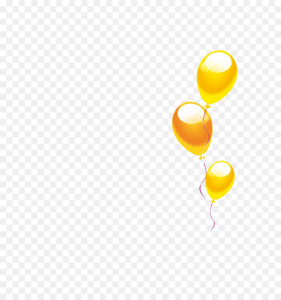 Globos Amarillos，Flotante PNG