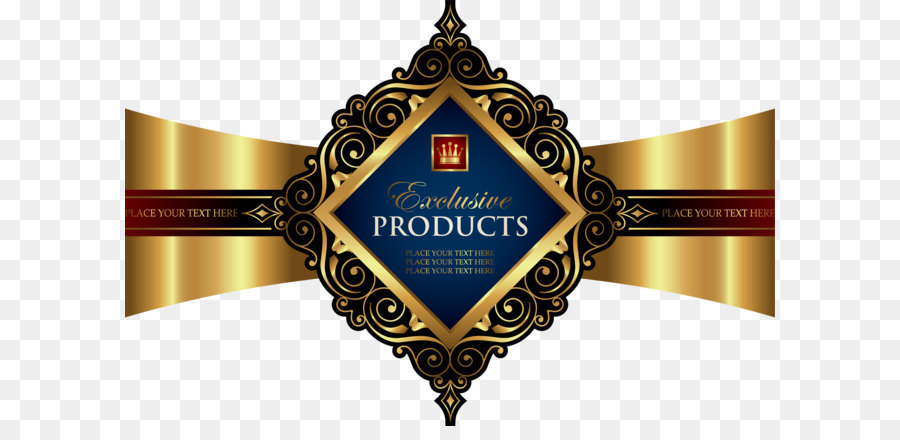 Etiqueta De Producto Exclusiva，Oro PNG