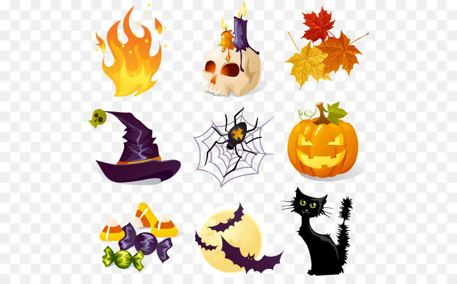 Iconos De Halloween，Calabaza PNG