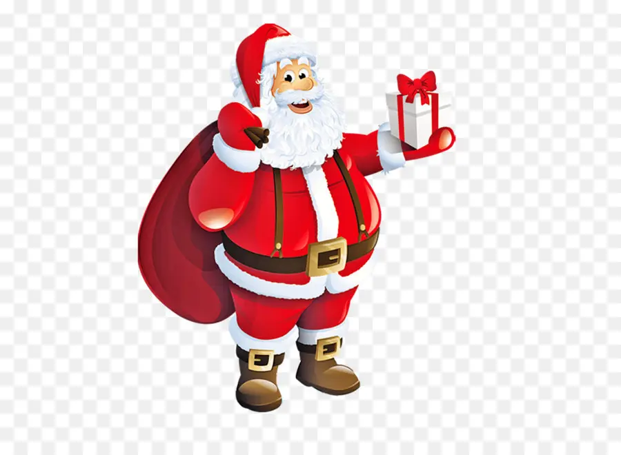 Santa Claus，Santa Navidad Regalo De Entrega PNG
