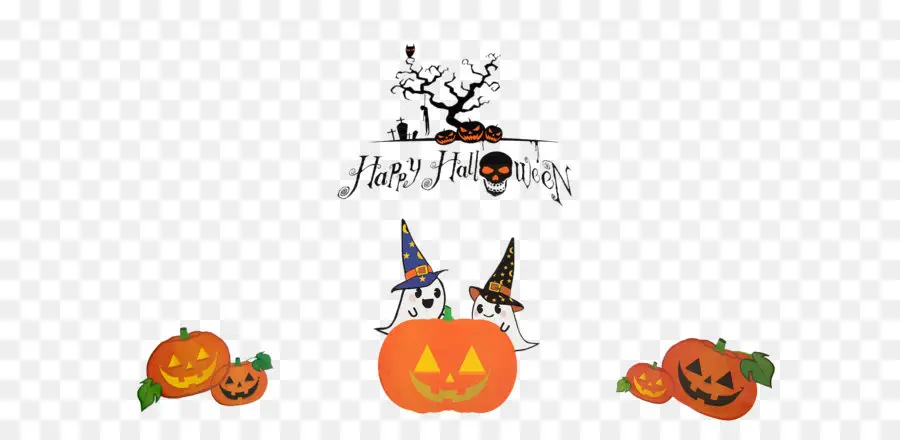 Calabazas De Halloween，Fantasmas PNG