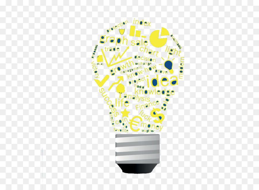 Bombilla De Luz Amarilla，Idea PNG