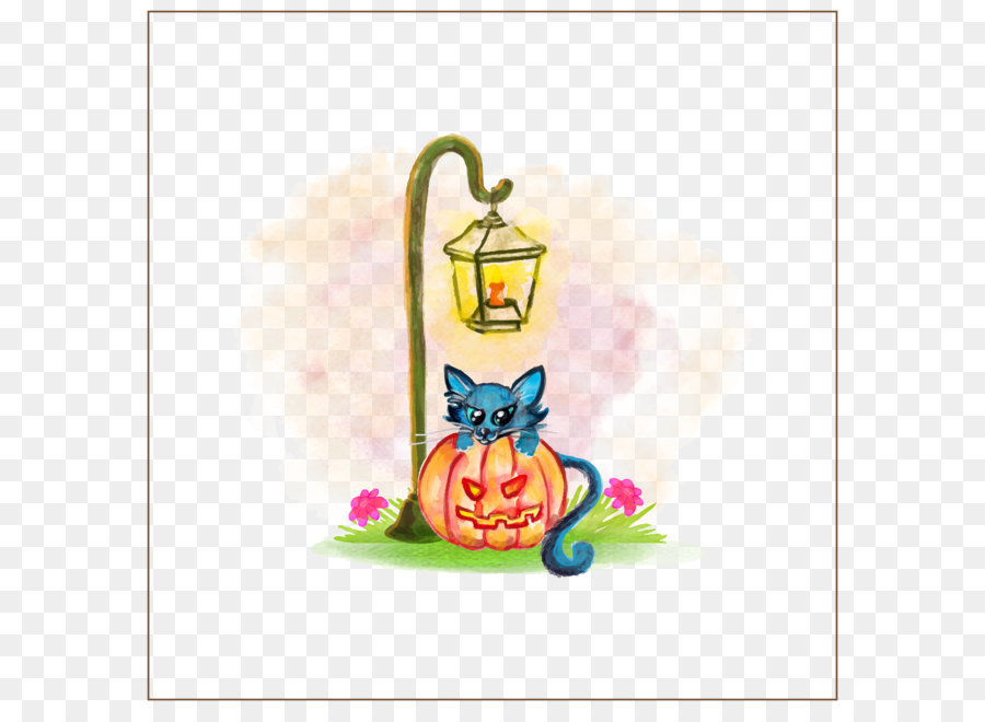 Gato Y Calabaza，Linterna PNG