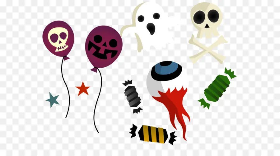 Decoraciones De Halloween，Globos PNG