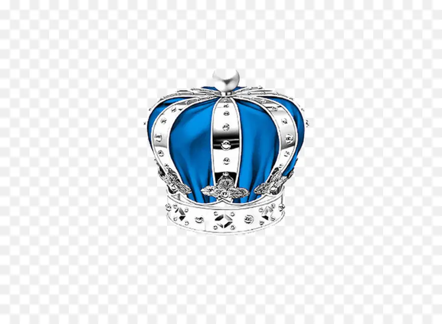 Corona Azul Y Plateada，Real PNG