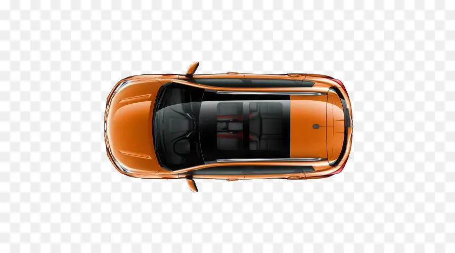 Coche Naranja，Vista Superior PNG