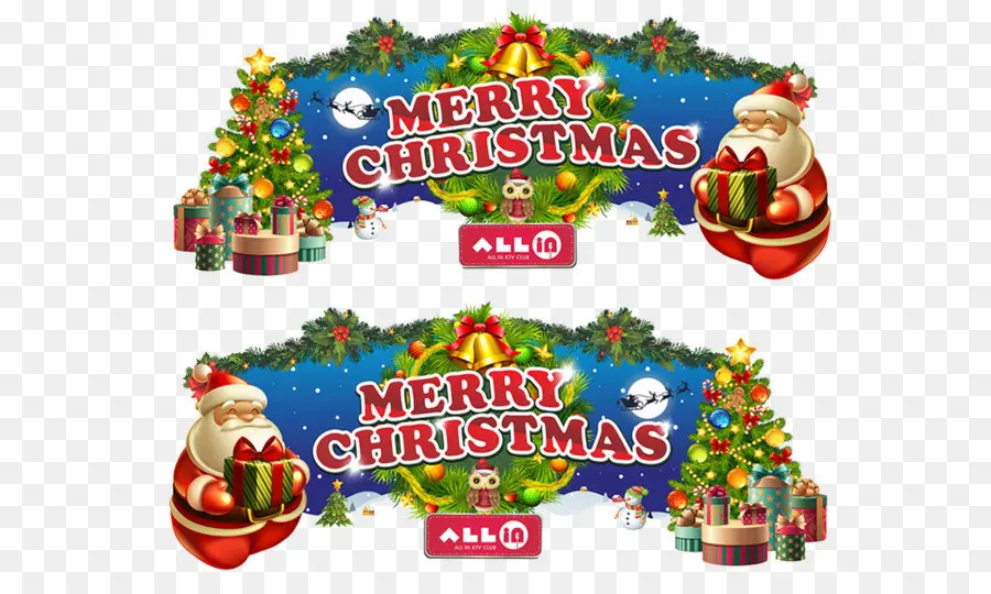 Feliz Navidad Banner，Papá Noel PNG