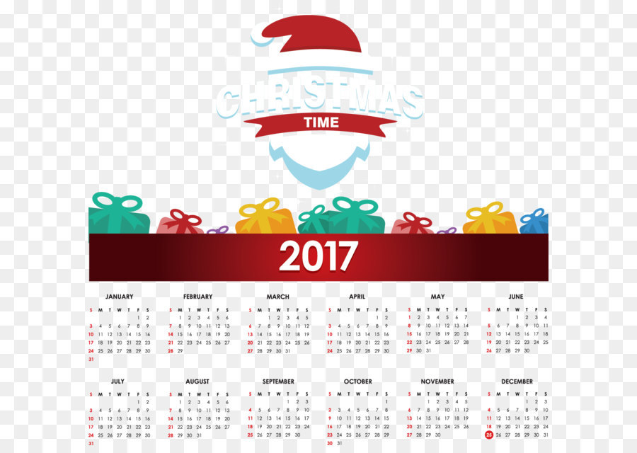 Calendario 2017，Año PNG