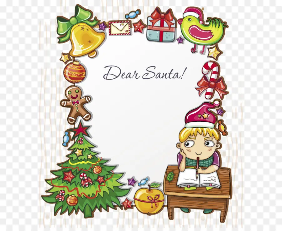 Querida Carta De Papá Noel，Navidad PNG