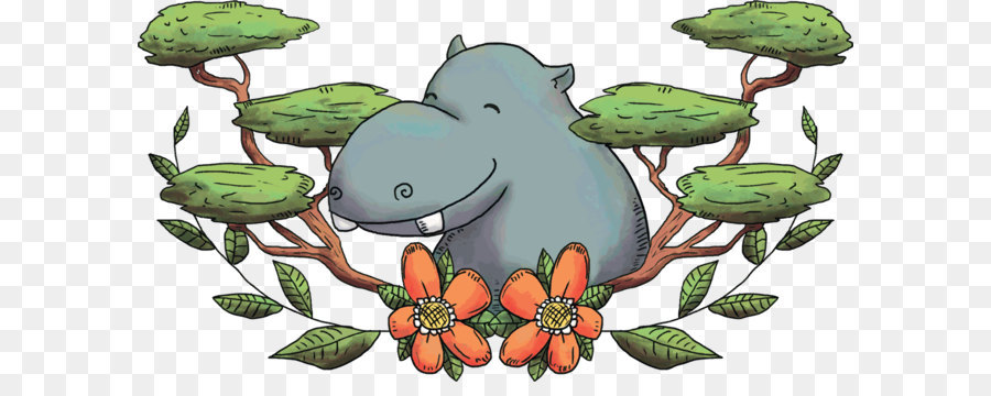 Hipopótamo，Jirafa PNG
