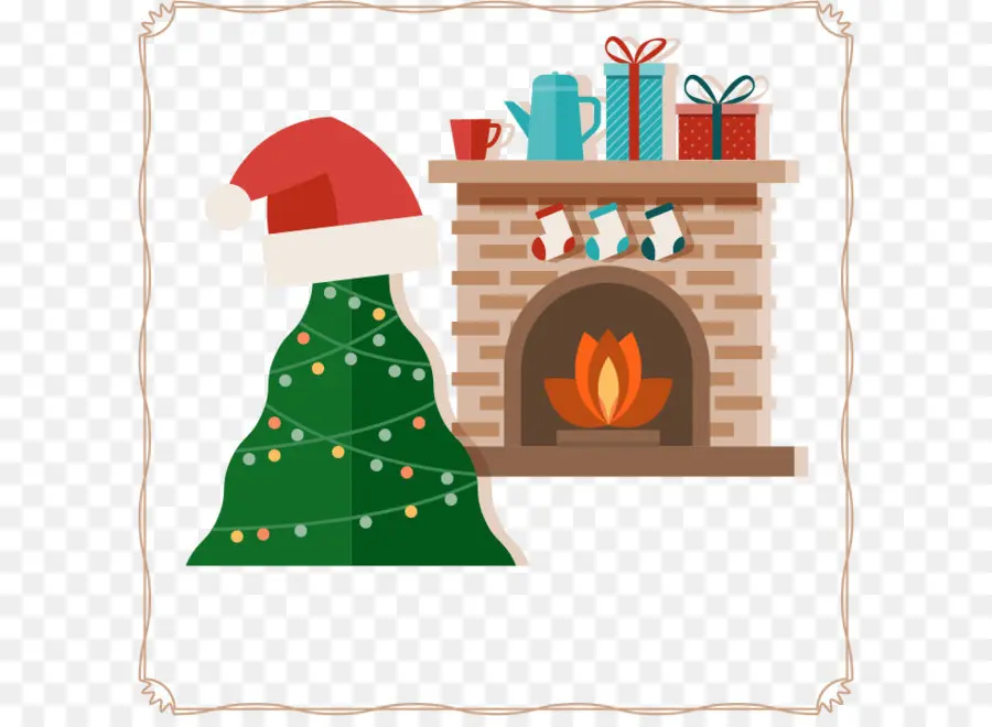 Chimenea De Navidad，árbol PNG