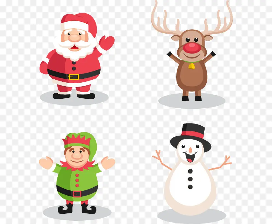 Personajes Navideños，Papá Noel PNG