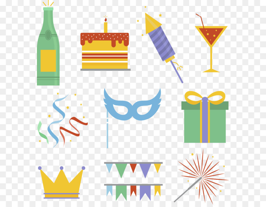 Iconos De Fiesta，Pastel PNG