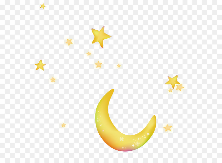 Luna Y Estrellas，Oro PNG