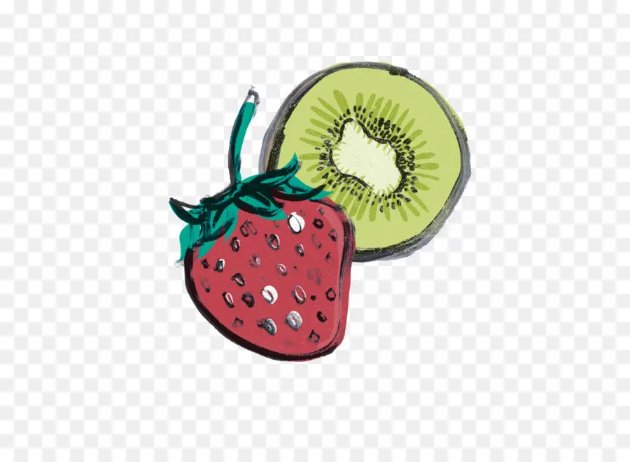 Fresa Y Kiwi，Rojo PNG