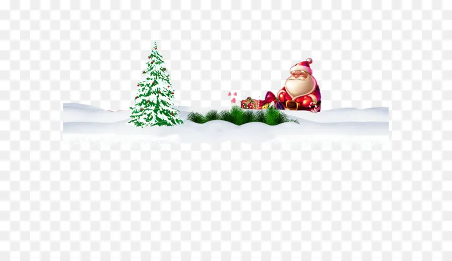 Papá Noel Y árbol，Árbol De Navidad PNG