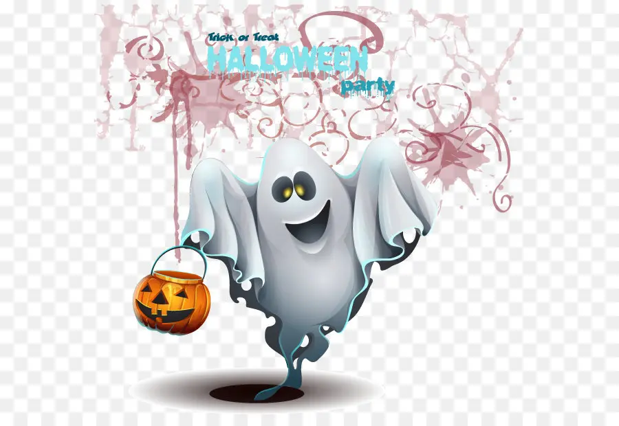 Fantasma De Halloween，Calabaza PNG