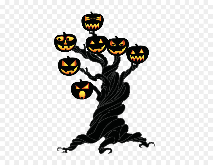 El árbol De Halloween，Pastel De Halloween PNG