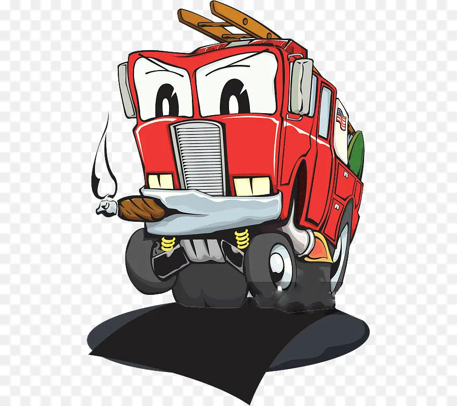 Camión De Bomberos，Dibujos Animados PNG