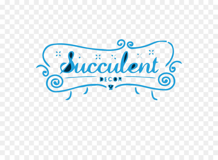 Decoración Suculenta，Azul PNG