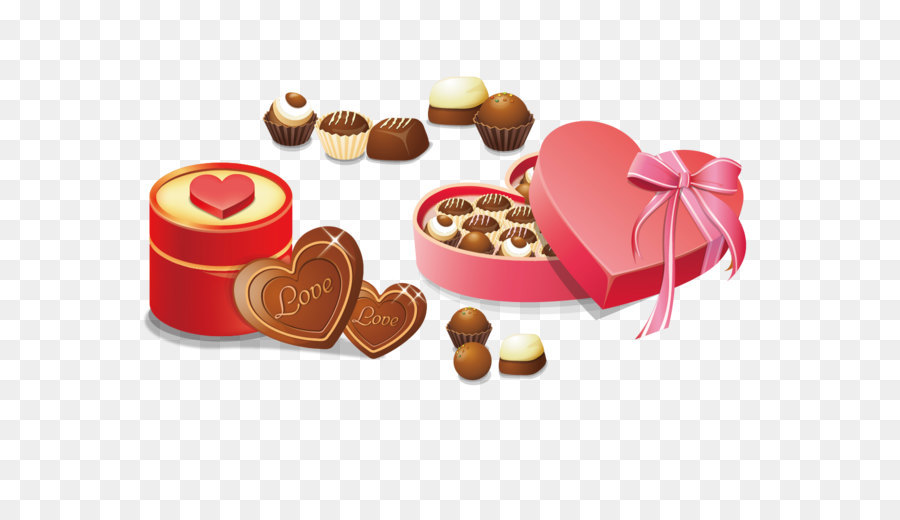 Cajas De Bombones En Forma De Corazón，Chocolates PNG